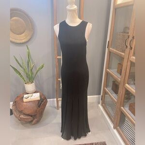 LaLavon black stretch pleated dress
